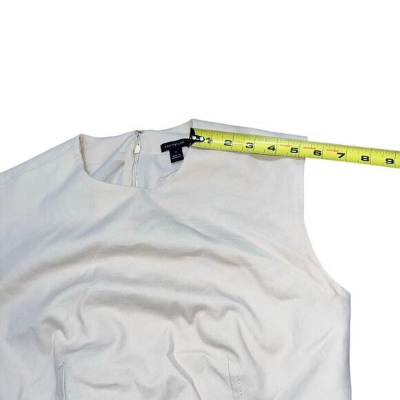 ANN TAYLOR Cream Sleeveless Blouse Size 2 - Picture 7 of 8